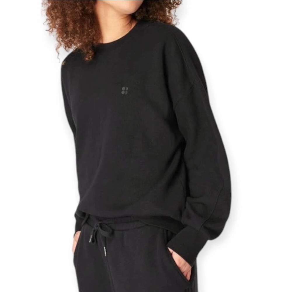 Sweaty Betty Essentials Crewneck Sweatshirt in Black - Picture 2 of 7